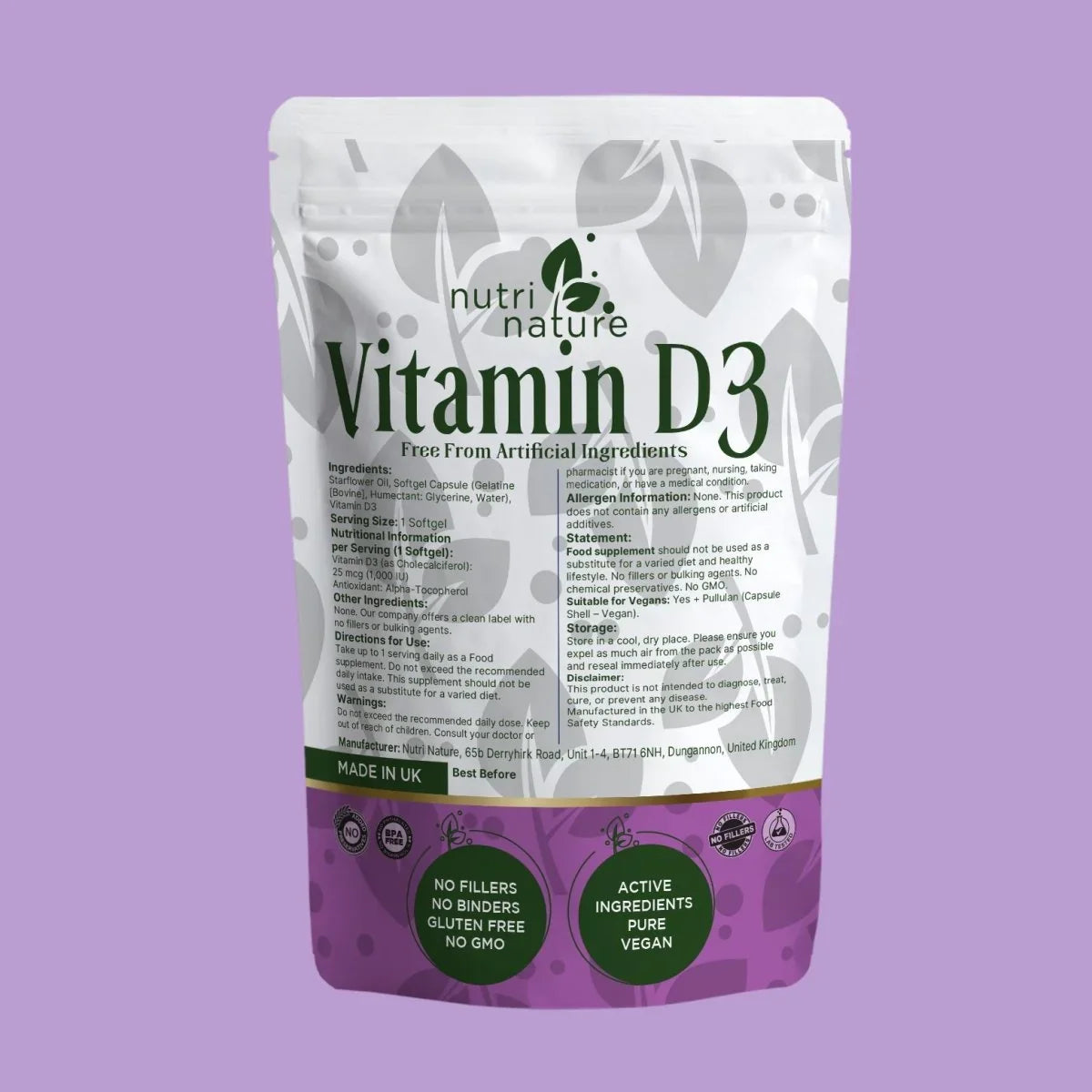 Vitamin D3 1000iu - nutrinature