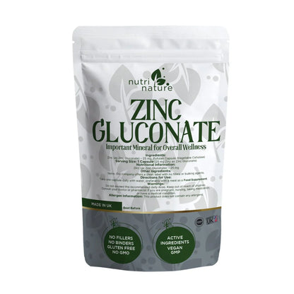 Zinc Gluconate elemental zinc 25mg - nutrinature