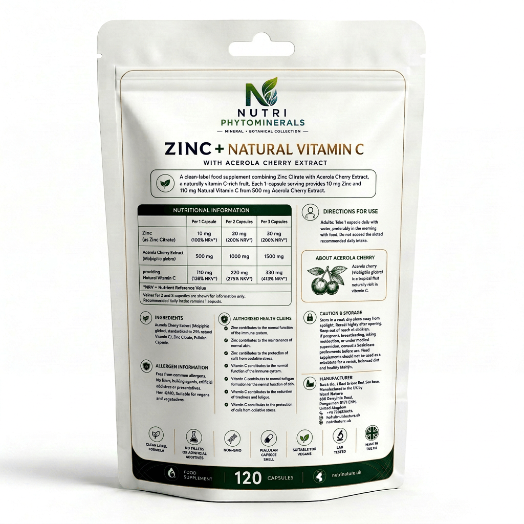 Zinc With Natural Vitamin C - nutrinature