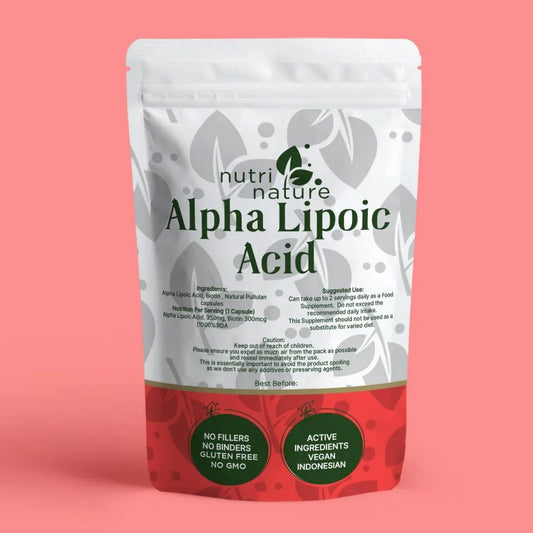 Alpha Lipoic 350mg with Biotin 300mcg Capsules - nutrinature