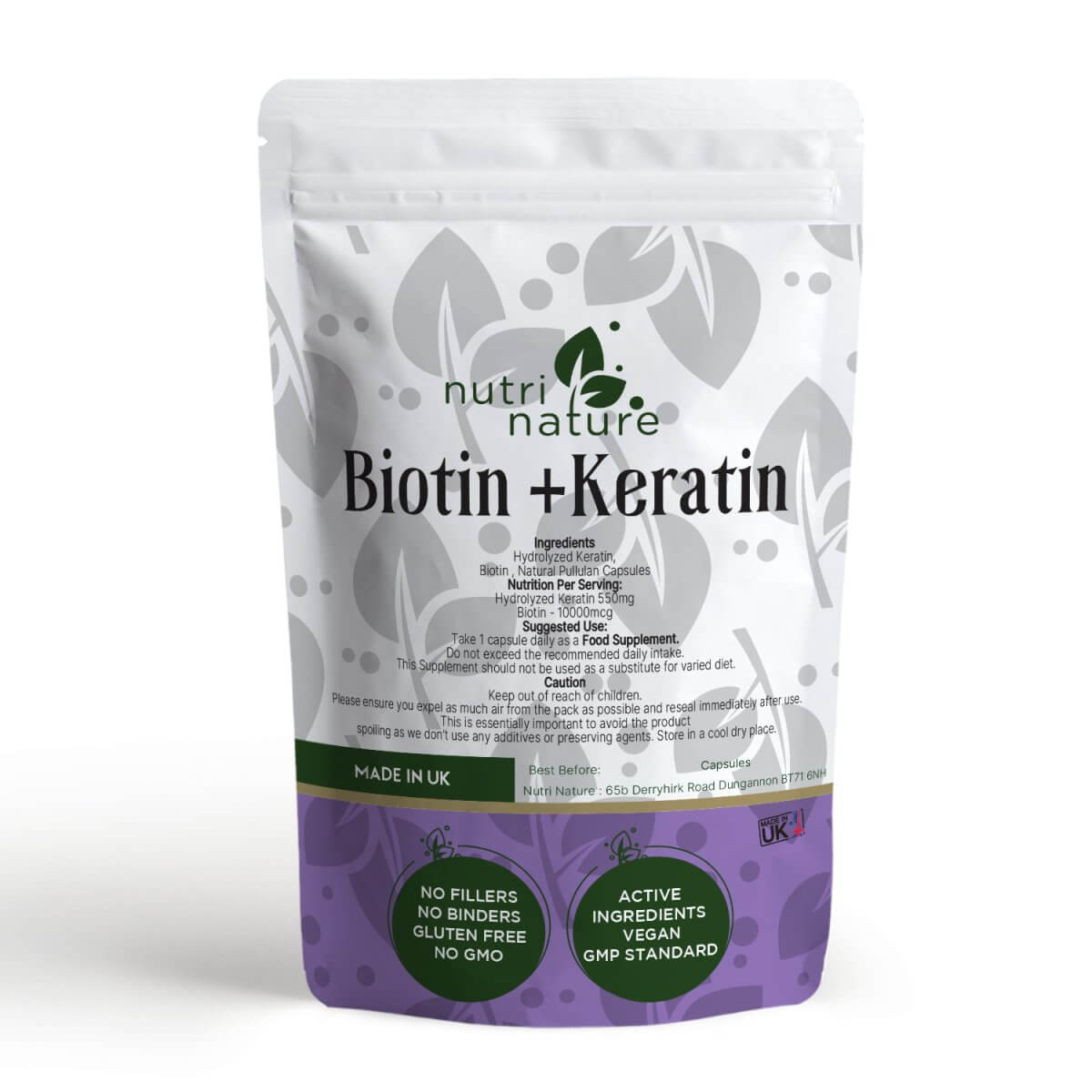 Biotin Keratin 10000mcg - nutrinature