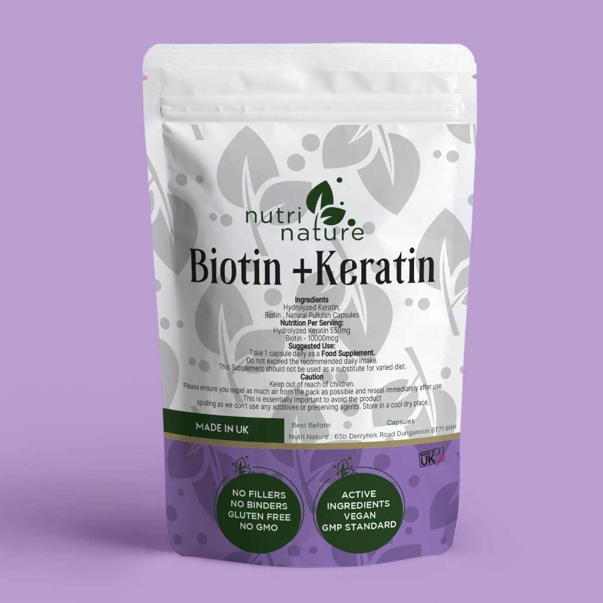 Biotin Keratin 10000mcg - nutrinature