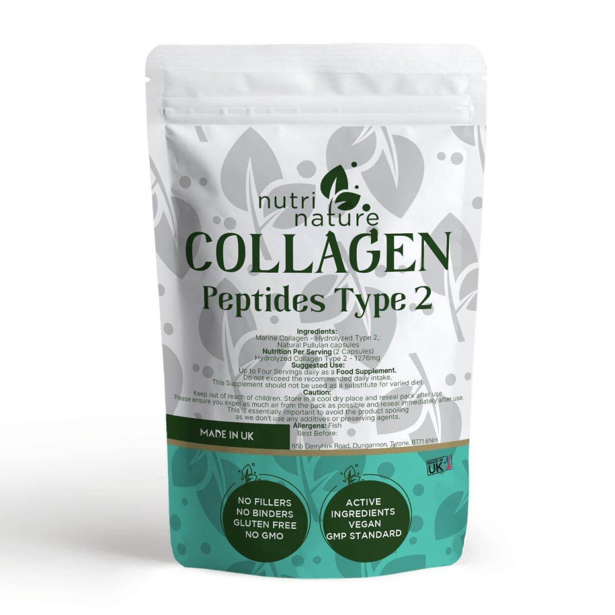 Collagen Hydrolysed Type 2 1276mg - NutriNature