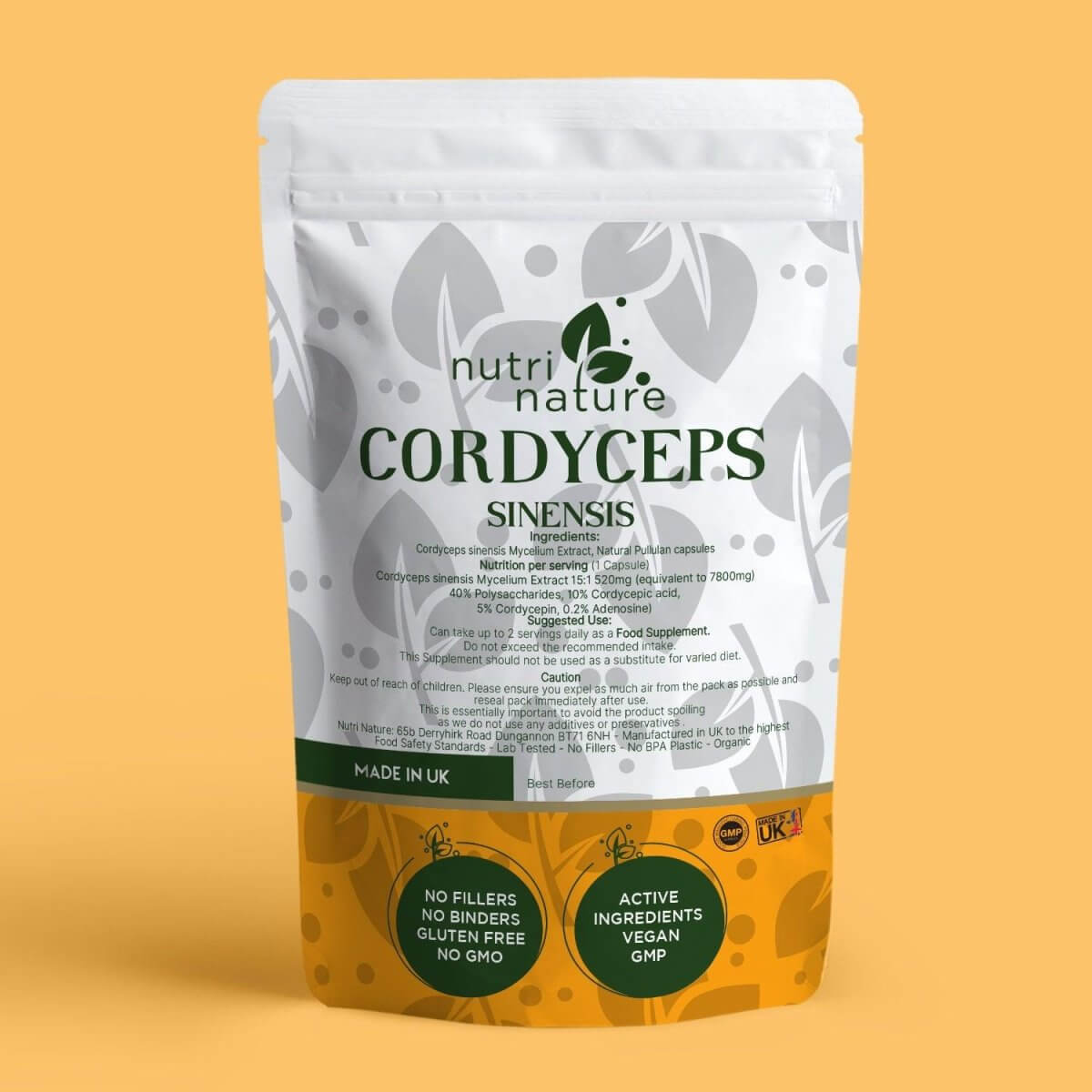 Cordyceps Mushroom 520mg - nutrinature