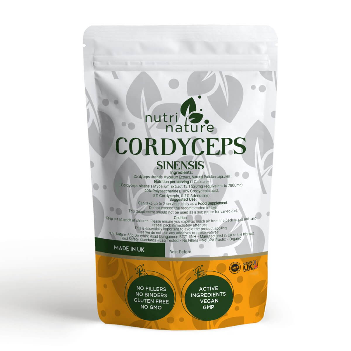 Cordyceps Mushroom 520mg - nutrinature