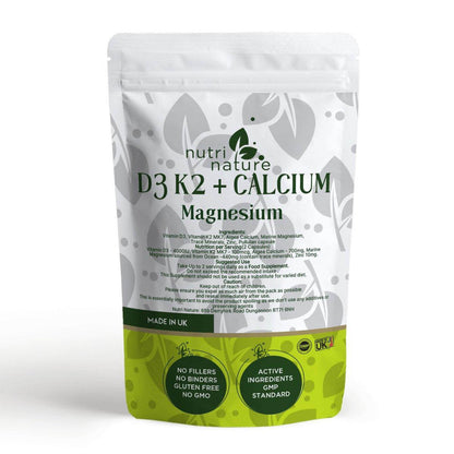 D3 K2 Calcium Magnesium Zinc 600mg - nutrinature