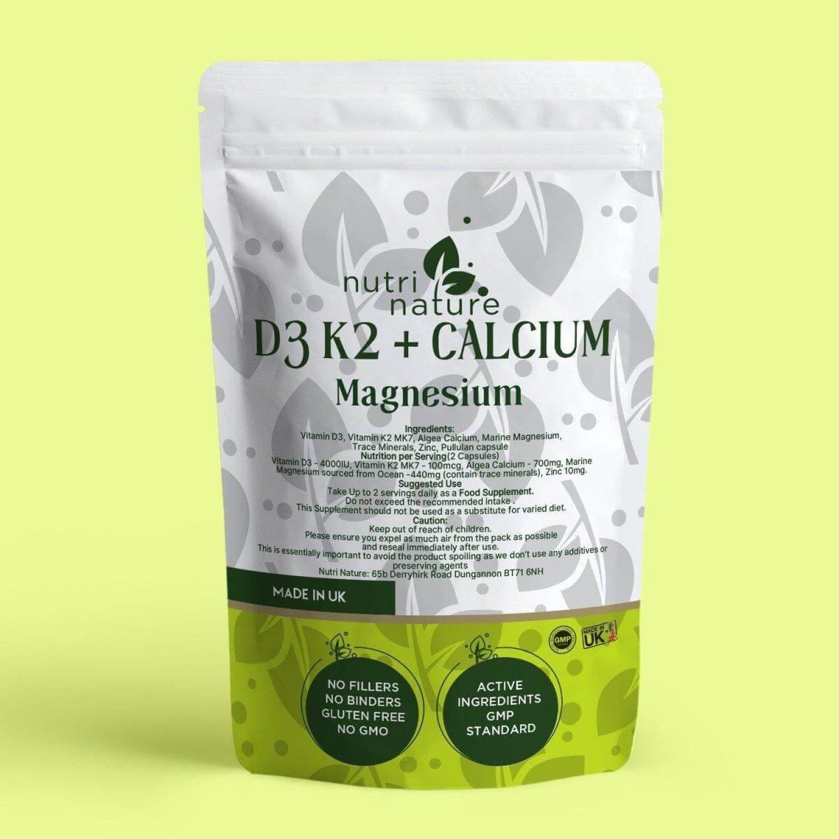 D3 K2 Calcium Magnesium Zinc - nutrinature