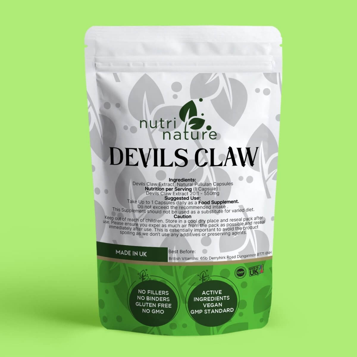 Devils Claw 550mg - nutrinature