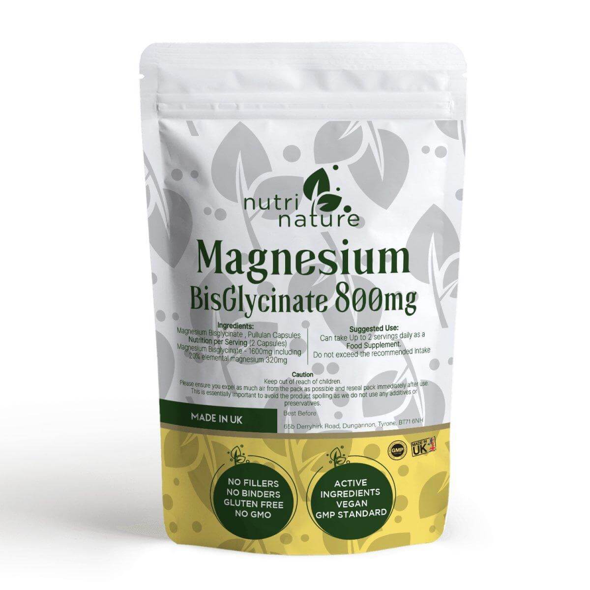 Magnesium BisGlycinate 600mg - NutriNature