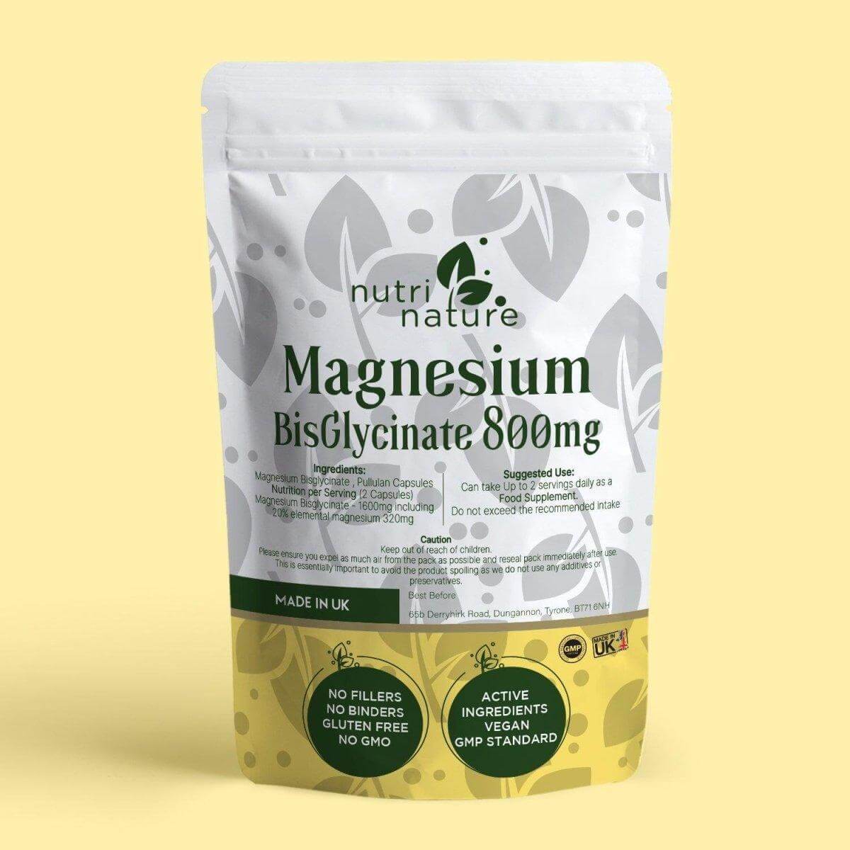 Magnesium BisGlycinate 600mg - NutriNature