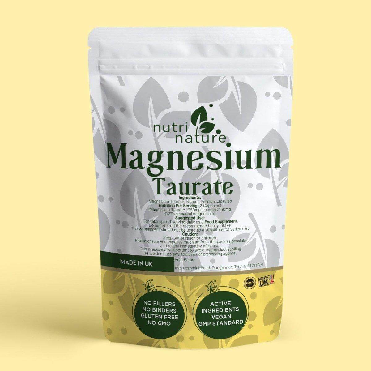 Magnesium Taurate 625mg - NutriNature