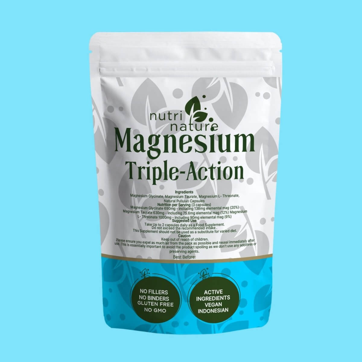 Magnesium Triple Action , L Threonate , Glycinate , Taurate - nutrinature