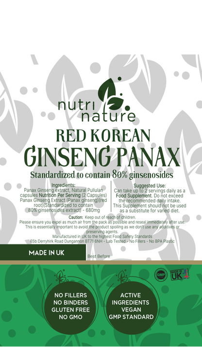 Red Korean Ginseng Panax - nutrinature