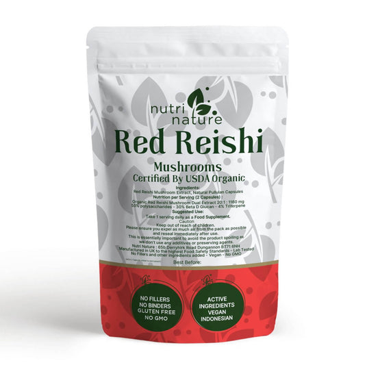 Red Reishi Mushrooms 580mg - nutrinature