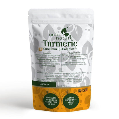 Turmeric Curcumin 96% curcuminoids formulated with Black Pepper - nutrinature