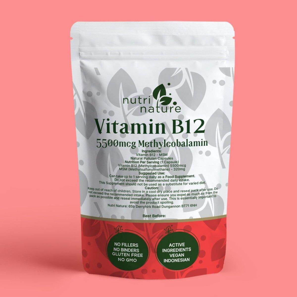 Vitamin B12 Methylcobalamin 5500mcg - NutriNature