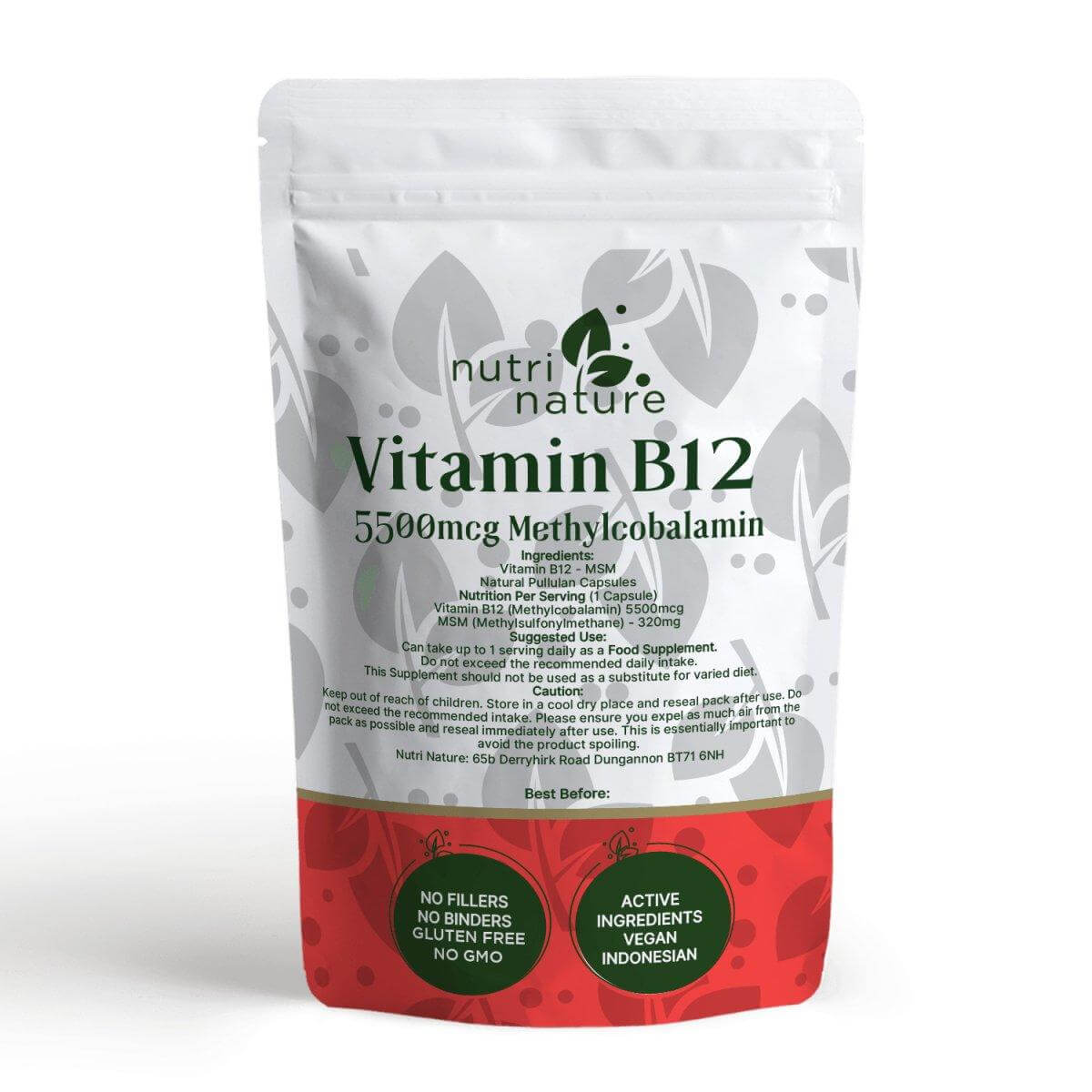 Vitamin B12 Methylcobalamin 5500mcg - NutriNature