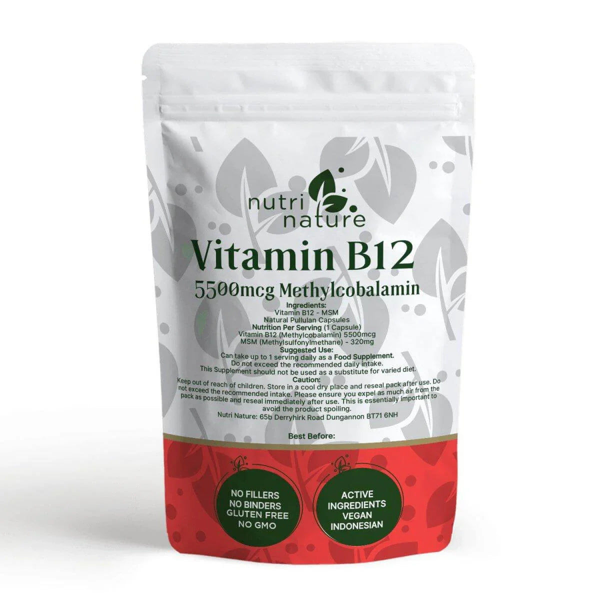 Vitamin B12 Methylcobalamin 5500mcg - nutrinature